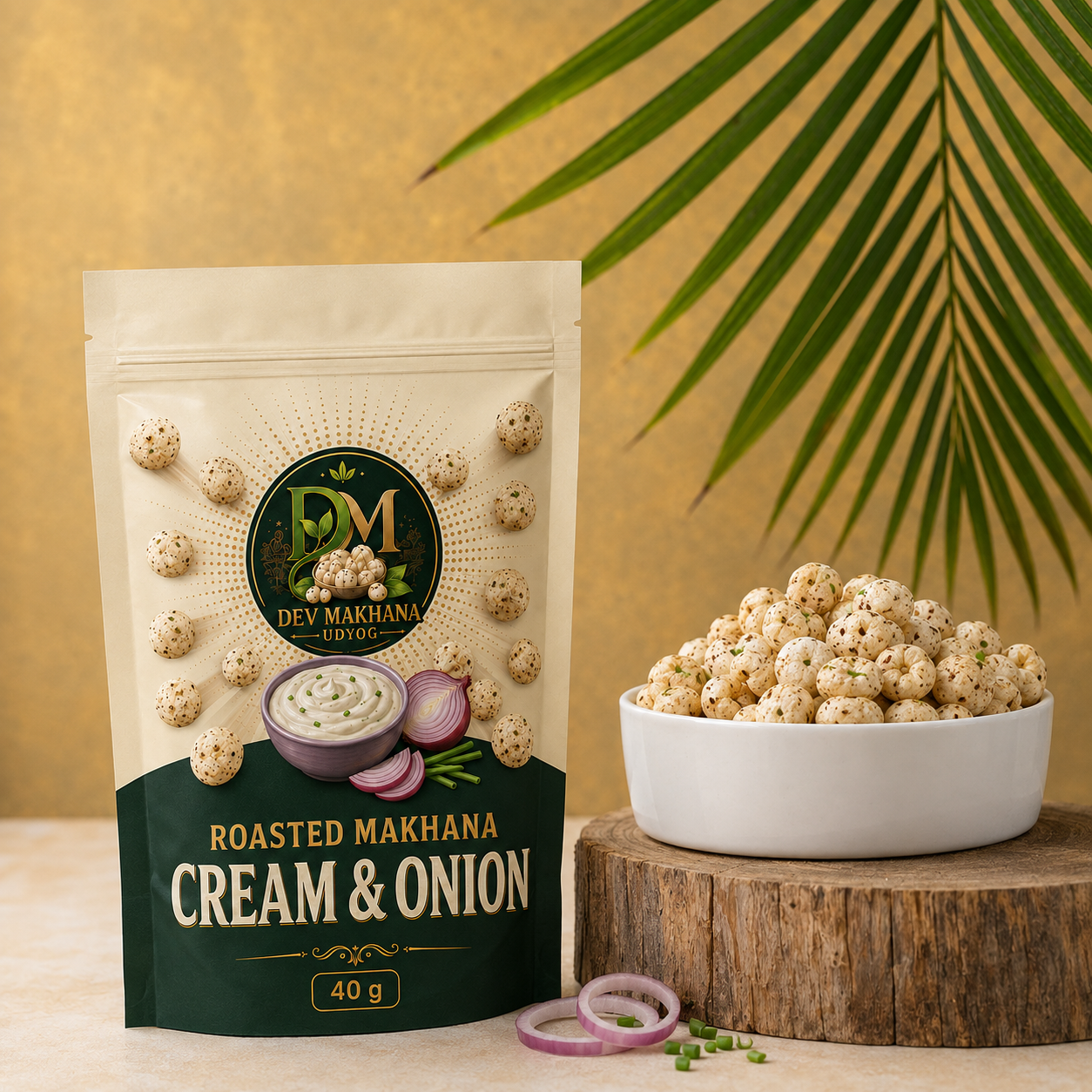 Roasted Makhana Snacks (Cream & Onion) (40 g)